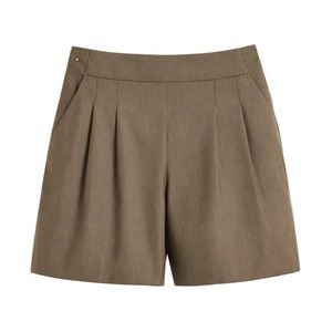 Linen Pleated Front Shorts